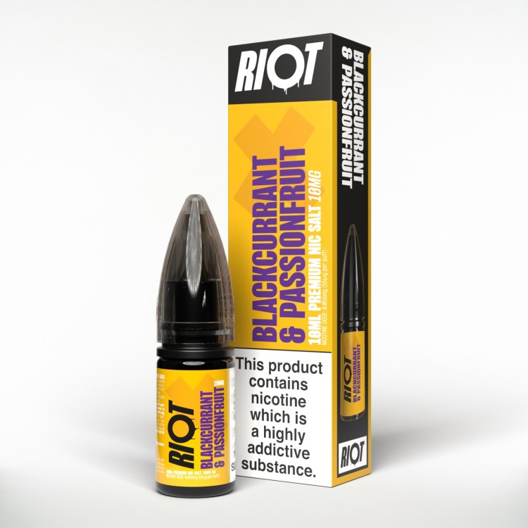 Blackcurrant & Passionfruit 10ml Nicotine Salt by RIOT X