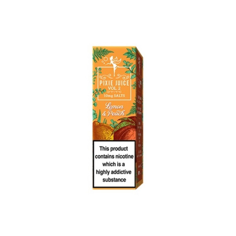 Lemon & Peach 10ml Nic Salt by Pixie Juice