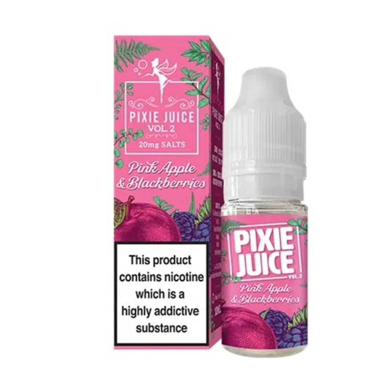 Pink Apple & Blackberries 10ml Nic Salt by Pixie Juice